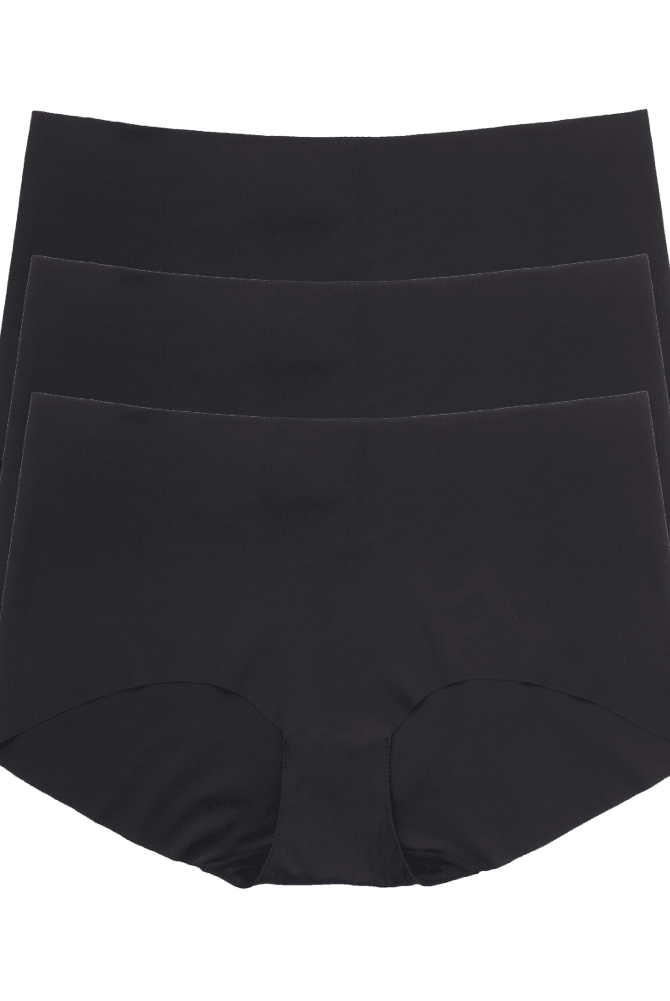 NO VPL Seamless Hipsters In Black Special Offer 3 PCS Multi-pack - InvisiBra