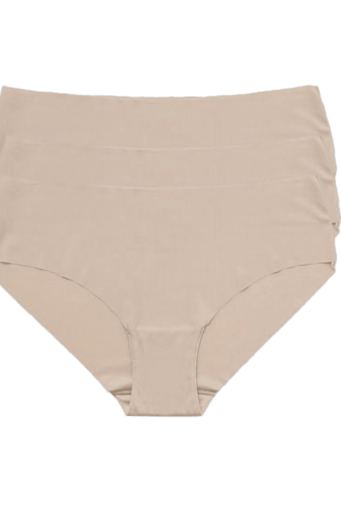 Microfibre Seamless Knickers No VPL Nude Briefs Special Offer 3 PCS Multi-pack - InvisiBra
