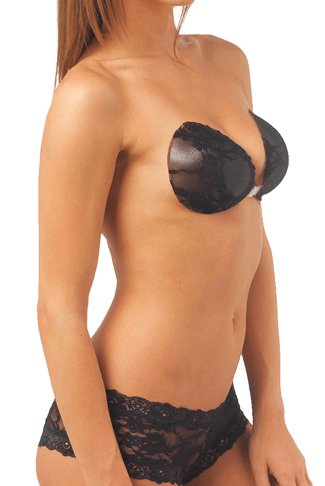 Floral Lace Backless Bra Blackberry - InvisiBra