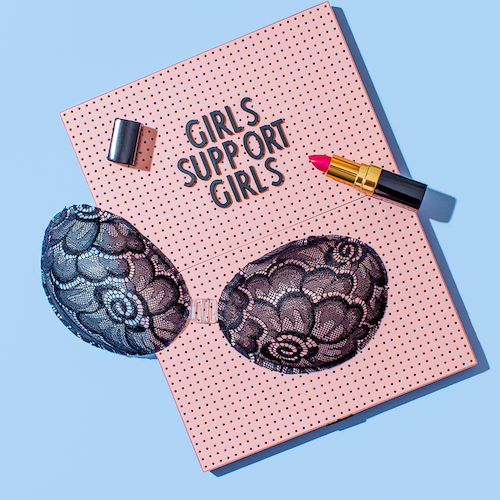 Floral Black Lace Backless Bra Tease InvisiBra