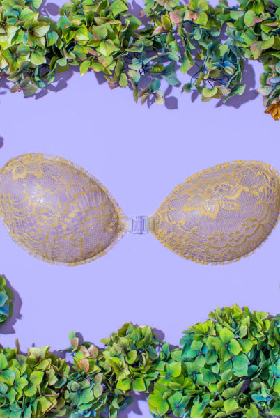 Nude lace stickon backless bra Glamour InvisiBra