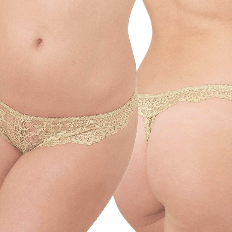 Lace Thong With Scalloped Edges Glamour - InvisiBra