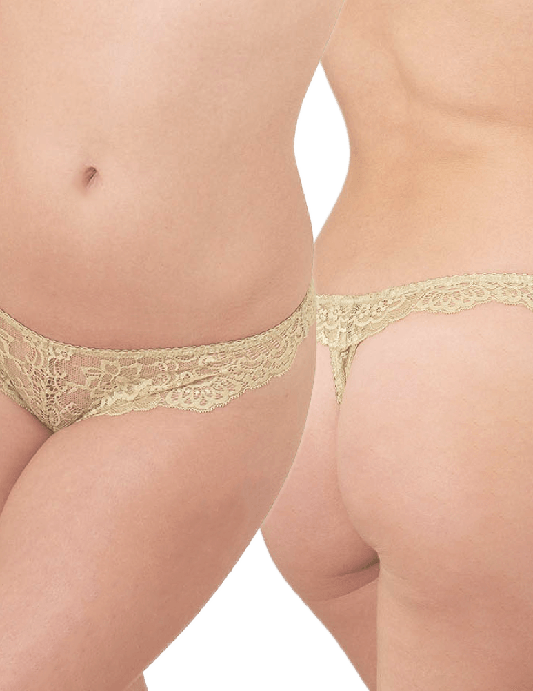 Lace Thong With Scalloped Edges Glamour - InvisiBra