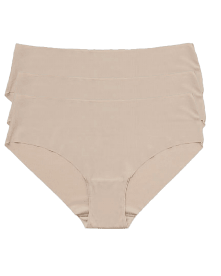 Microfibre Seamless Knickers No VPL Nude Briefs Special Offer 3 PCS Multi-pack - InvisiBra