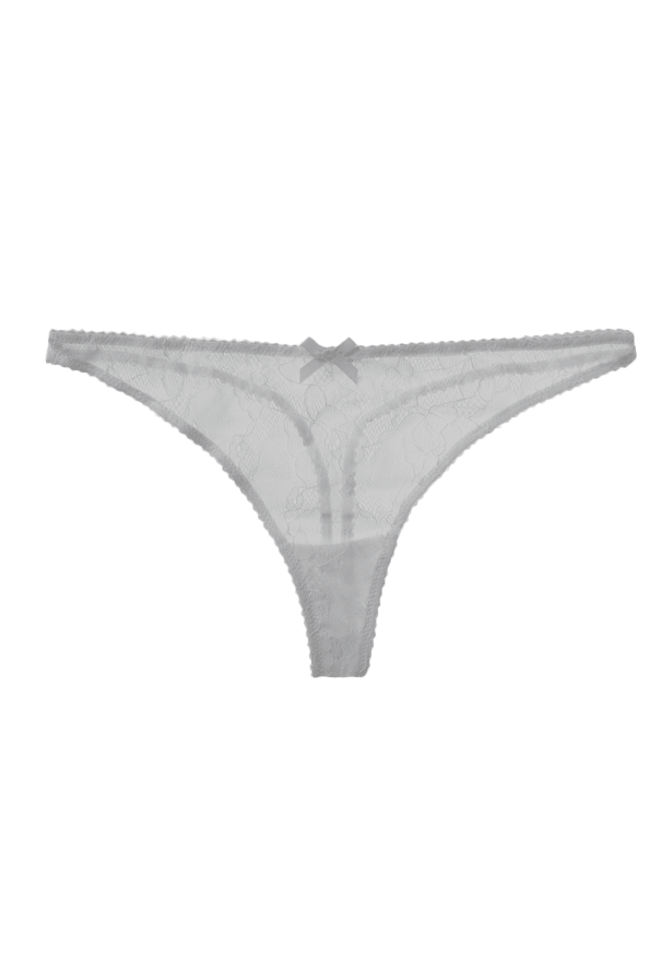 White Floral Lace Thong Bridal Lingerie For Brides Mrs - InvisiBra