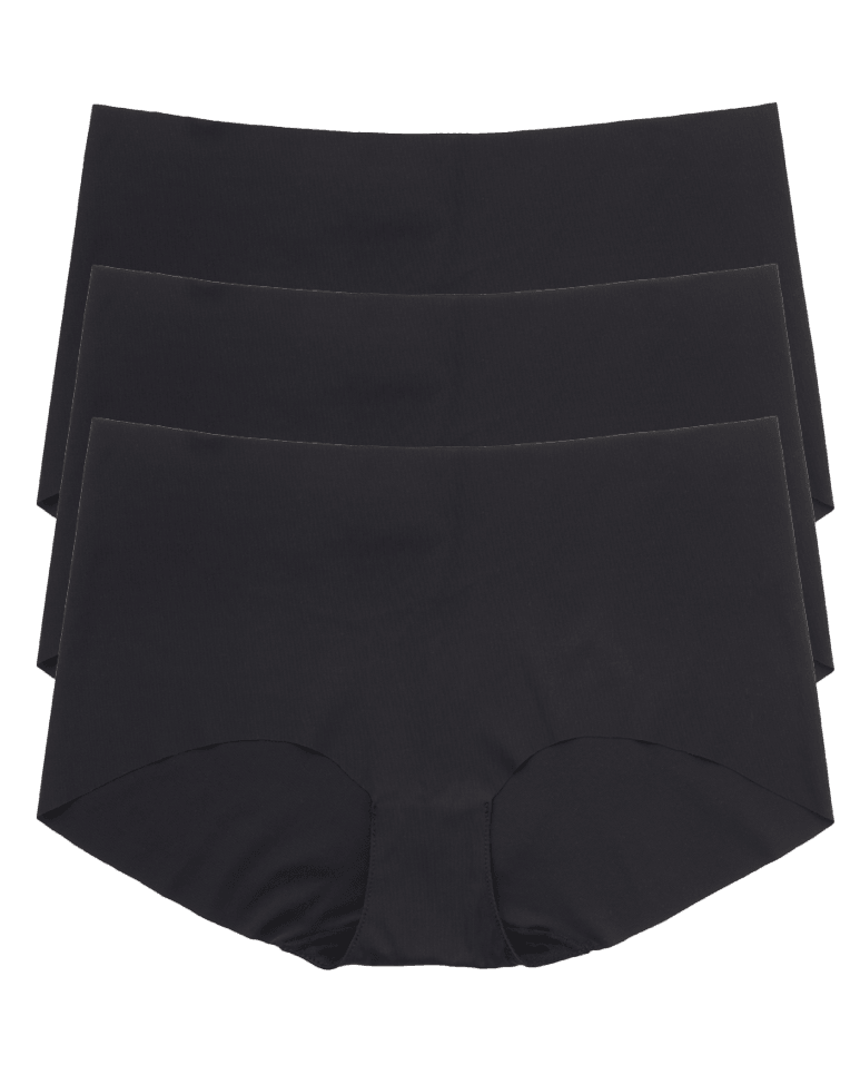 NO VPL Seamless Hipsters In Black Special Offer 3 PCS Multi-pack - InvisiBra
