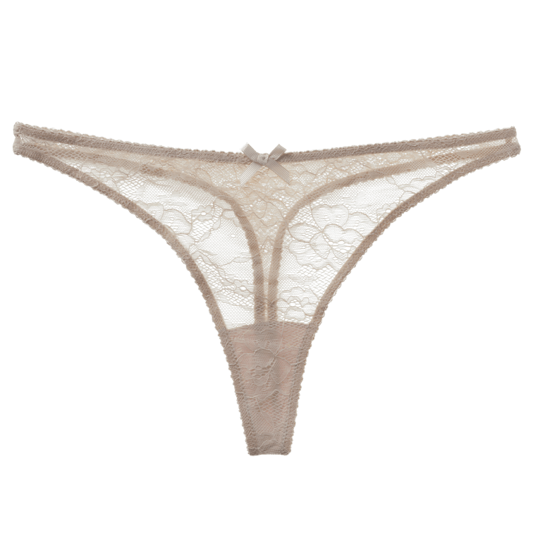 Nude Lace Thong Women Knickers Birthday Suit - InvisiBra