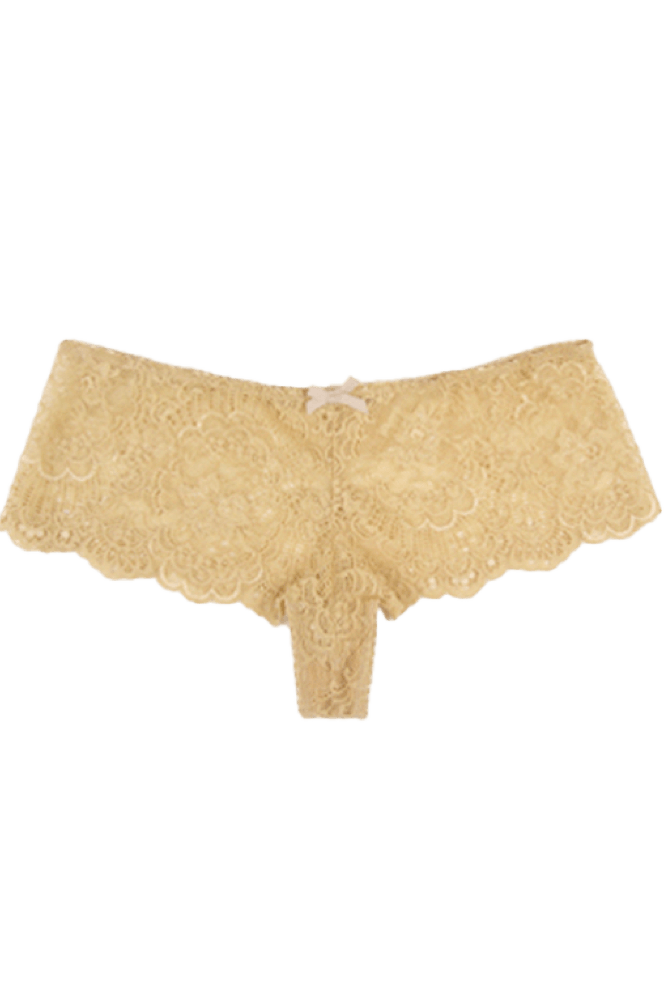 French Floral Lace Knickers In Nude Glamour.