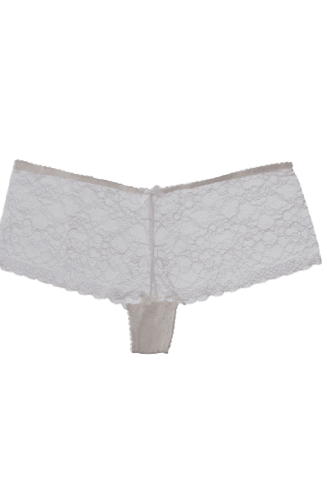 White Floral Lace French Knickers Frenchie Mrs - InvisiBra