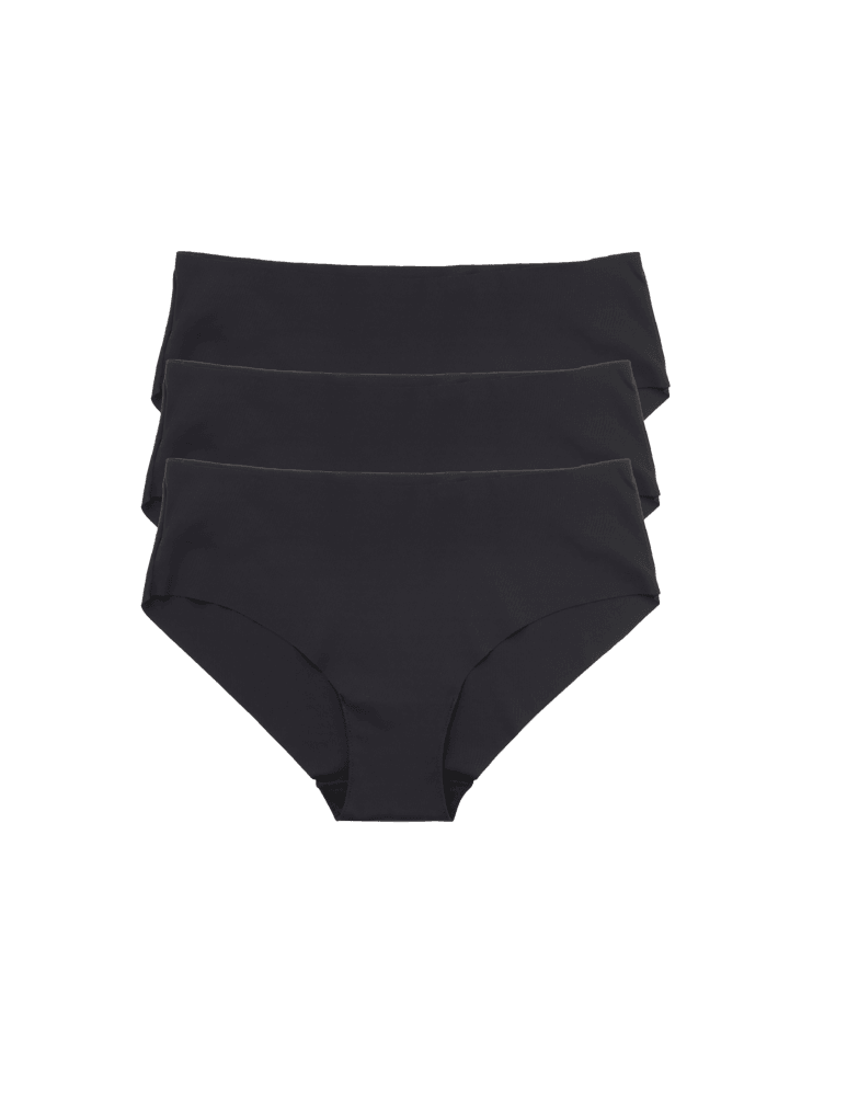 Microfibre NO VPL Seamless Briefs In Black Special Offer 3 PCS Multi-Pack - InvisiBra