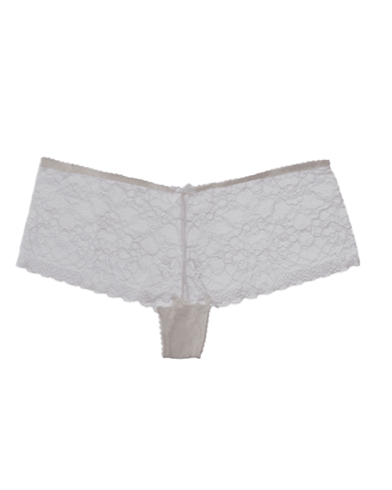 White Floral Lace French Knickers Frenchie Mrs - InvisiBra