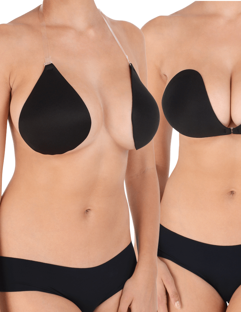 BREATHABLE OMG Boob Cover/Backless Bra with Bra Clear Strap.