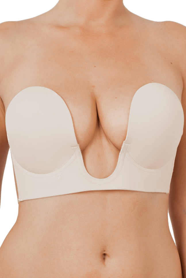 Nude U-Plunge Breathable Backless Bra Knock Out - InvisiBra