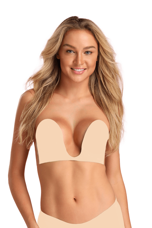 Nude U-Plunge Breathable Backless Bra Knock Out - InvisiBra
