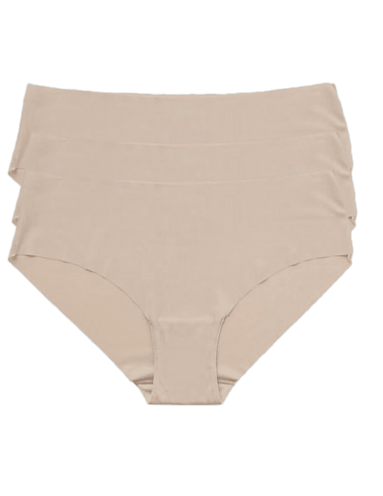 Microfibre Seamless Knickers No VPL Nude Briefs Special Offer 3 PCS Multi-pack - InvisiBra