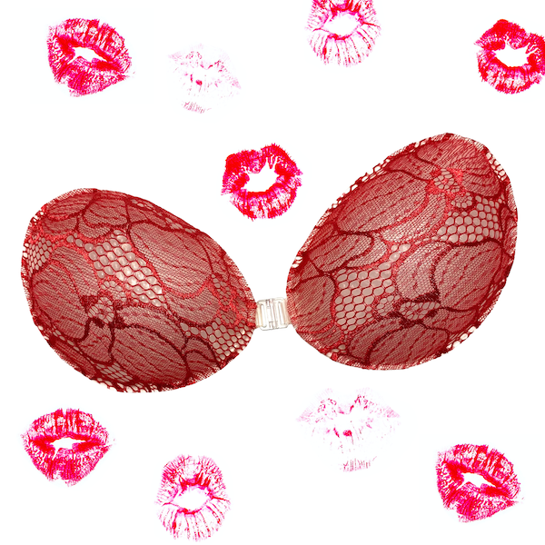 Red lace backless strapless bra Hot Stuff InvisiBra