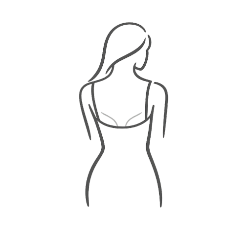 Seamless backless bra icon showing an invisible look under clothing