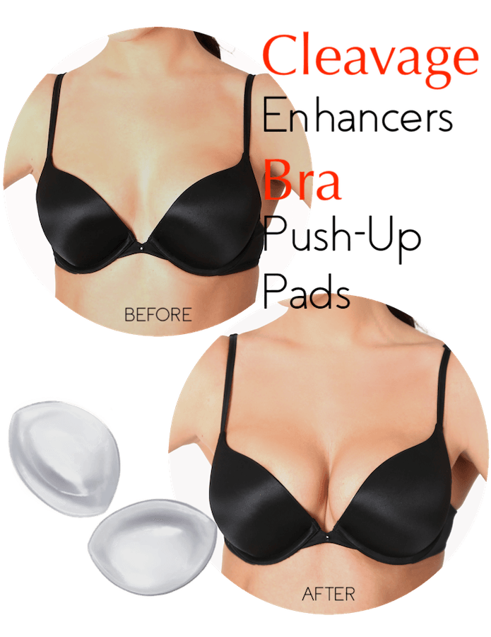 Clear Oval Silicone Push-up Bra Inserts/Cleavage Enhancers/Bust Boosters.