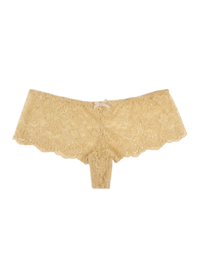French Floral Lace Knickers In Nude Glamour.