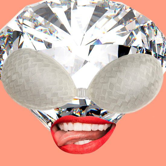 Backless Stickon Bra White Diamond InvisiBra