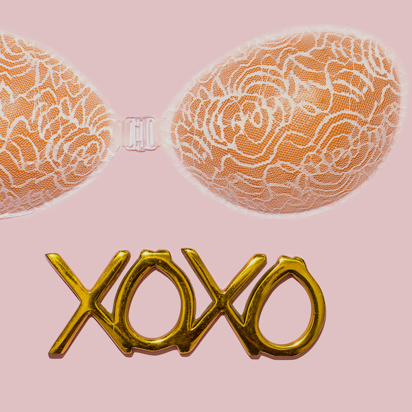 Backless Strapless Stickon Bra White Lace XOXO InvisiBra