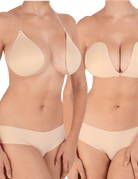 BREATHABLE OMG Boob Cover/Backless Bra with Bra Clear Strap.