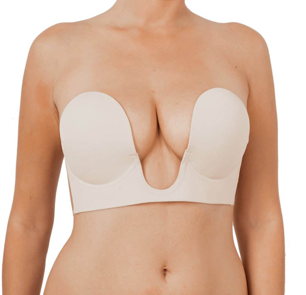 Nude U-Plunge Breathable Backless Bra Knock Out - InvisiBra